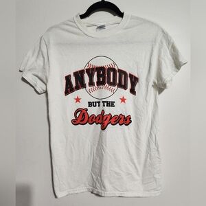 Gildan "Anybody But The Dodgers" Graphic T-shirt Baseball MLB‎ Funny Fan